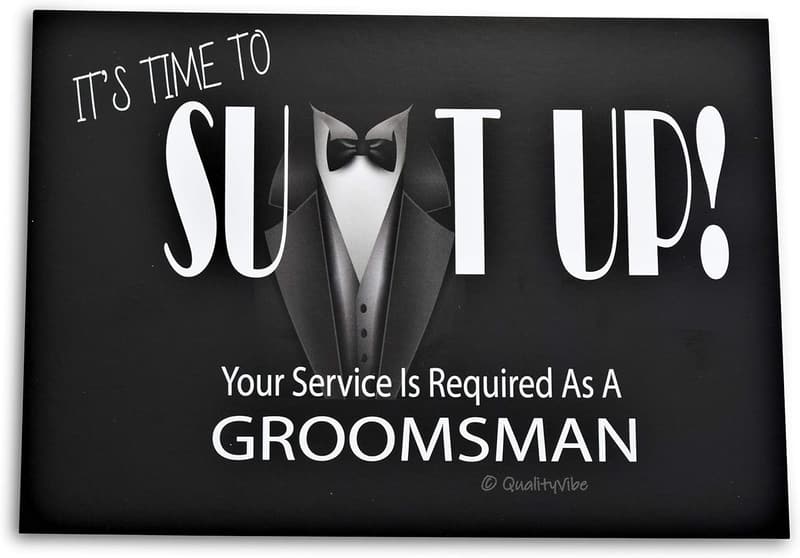 Groomsmen Proposal Cards Set - 14 with 2 Best Man & 2 Ring Bearer