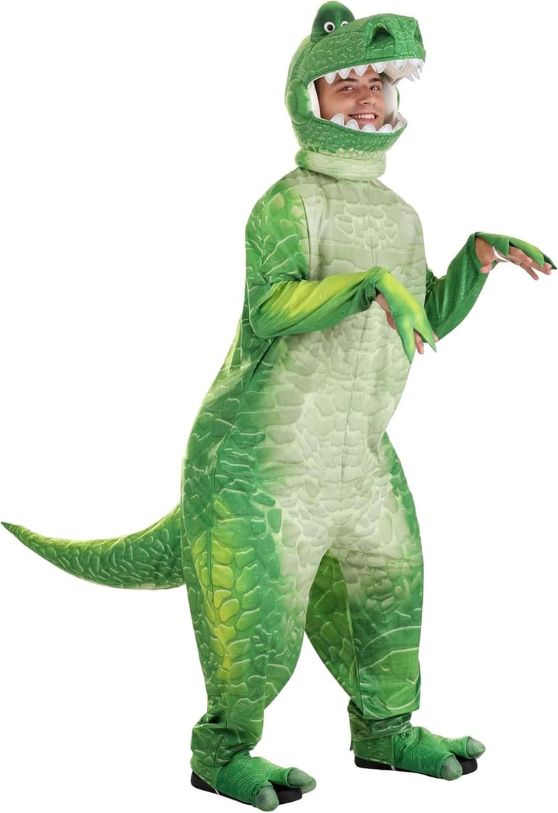 Toy Story Rex Costume for Adults - Green Dinosaur Jumpsuit