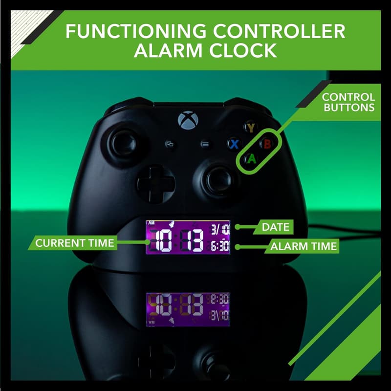 Officially Licensed Xbox Controller Alarm Clock for Gamers