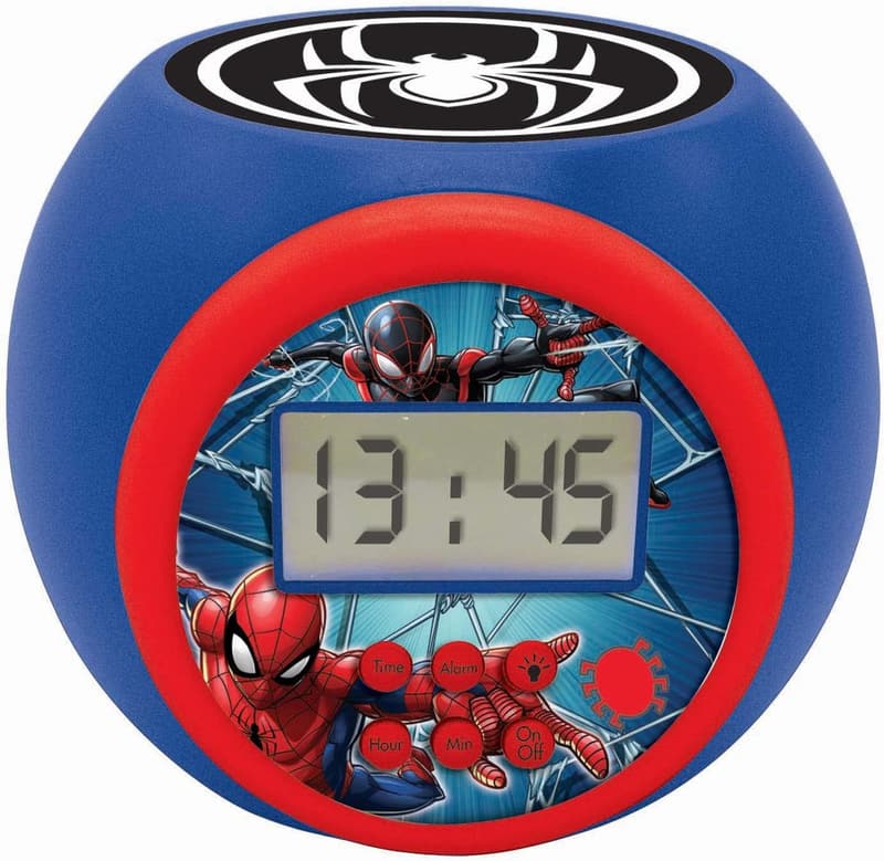 Spiderman Marvel Projector Alarm Clock with Snooze Function