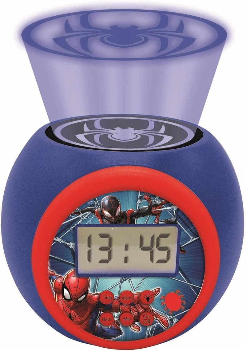 Spiderman Marvel Projector Alarm Clock with Snooze Function
