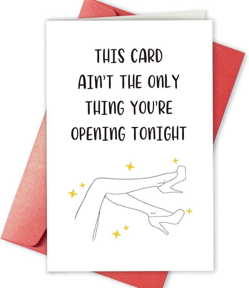 Funny Anniversary Card for Couples - Rude Pun Design