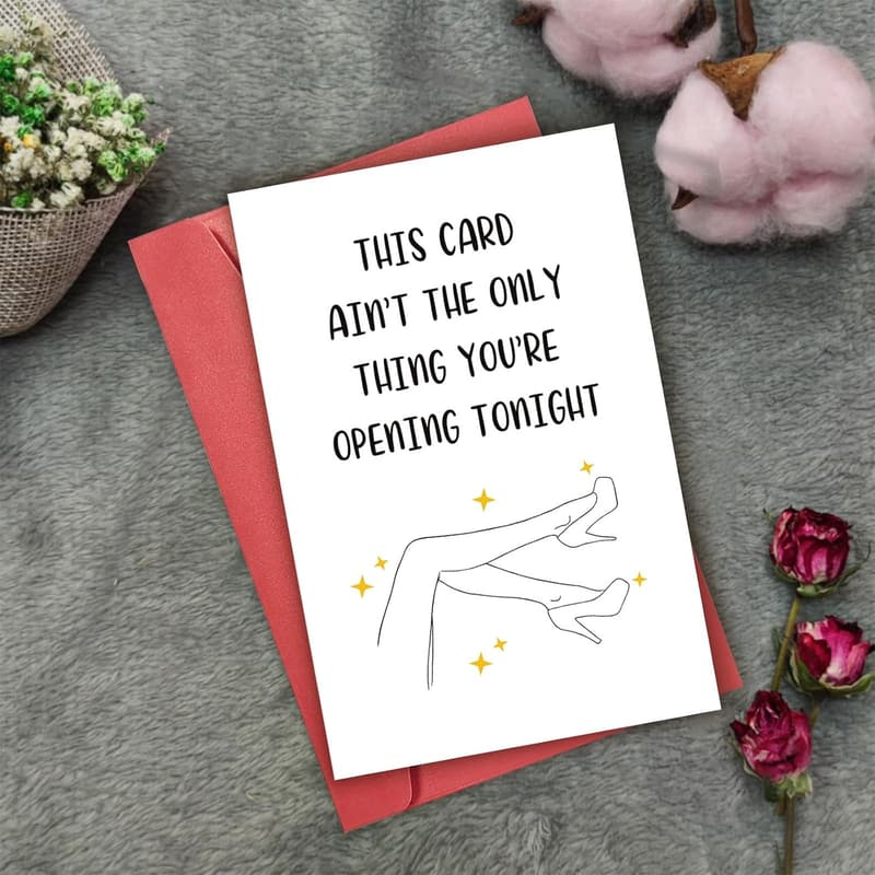 Funny Anniversary Card for Couples - Rude Pun Design
