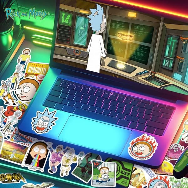 Rick and Morty Waterproof Stickers Set for Teens (50 pcs)