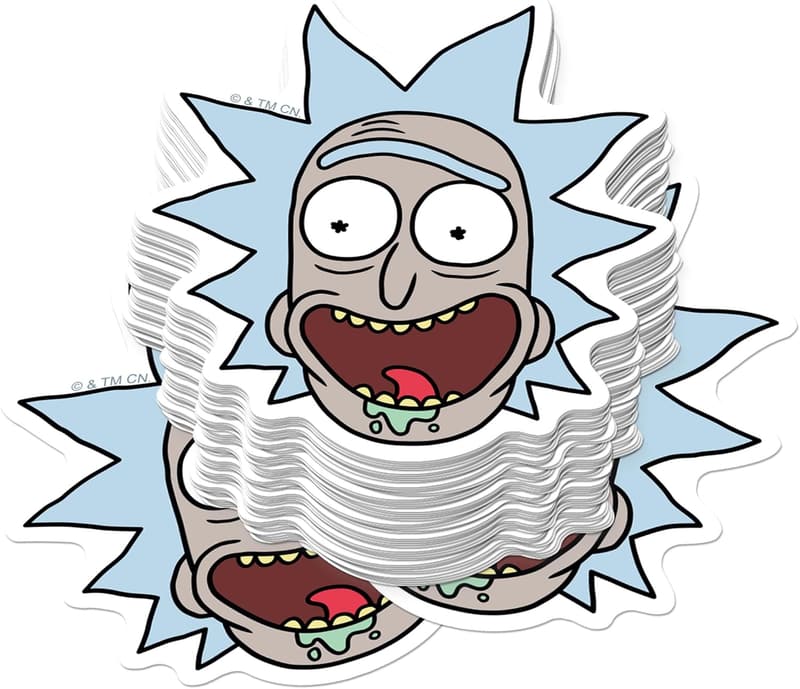 Rick & Morty Deluxe 50ct Vinyl Sticker Pack for Laptops & More