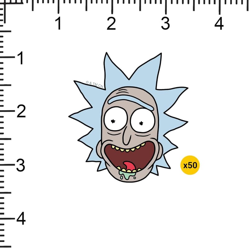 Rick & Morty Deluxe 50ct Vinyl Sticker Pack for Laptops & More