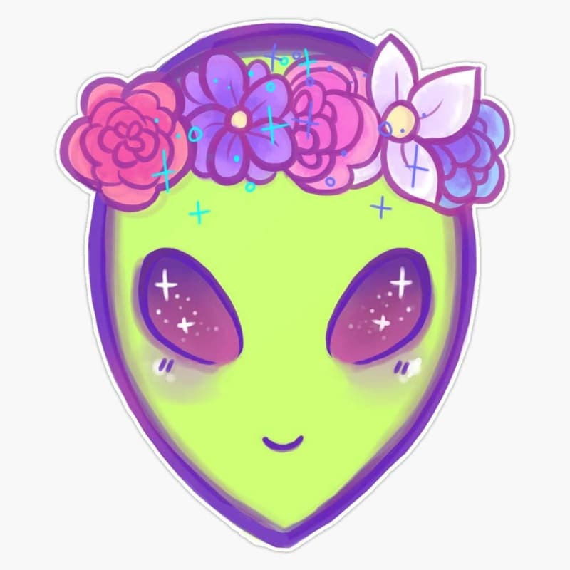 Waterproof Alien Vinyl Sticker for Cars and Laptops