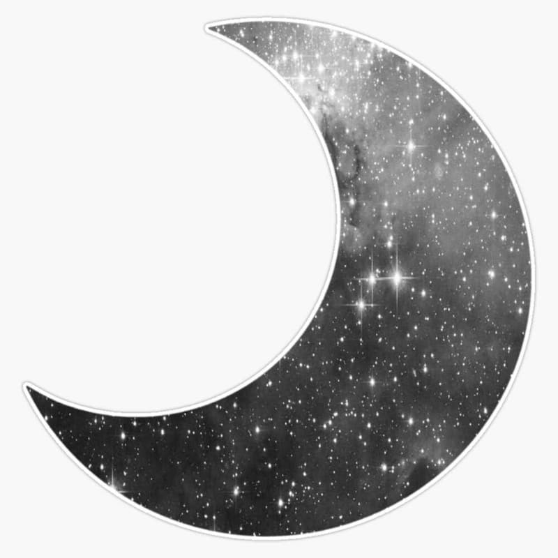 Waterproof Moon Vinyl Sticker for Car, Laptop, or Wall