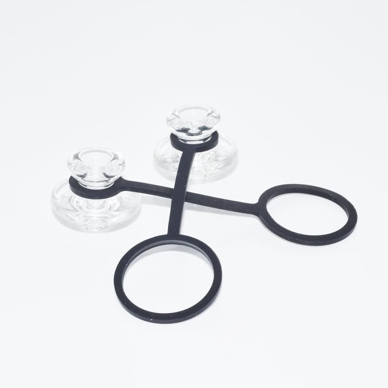 Aromatherapy Bottle Glass Dust Cap - 2-Piece Set, Transparent
