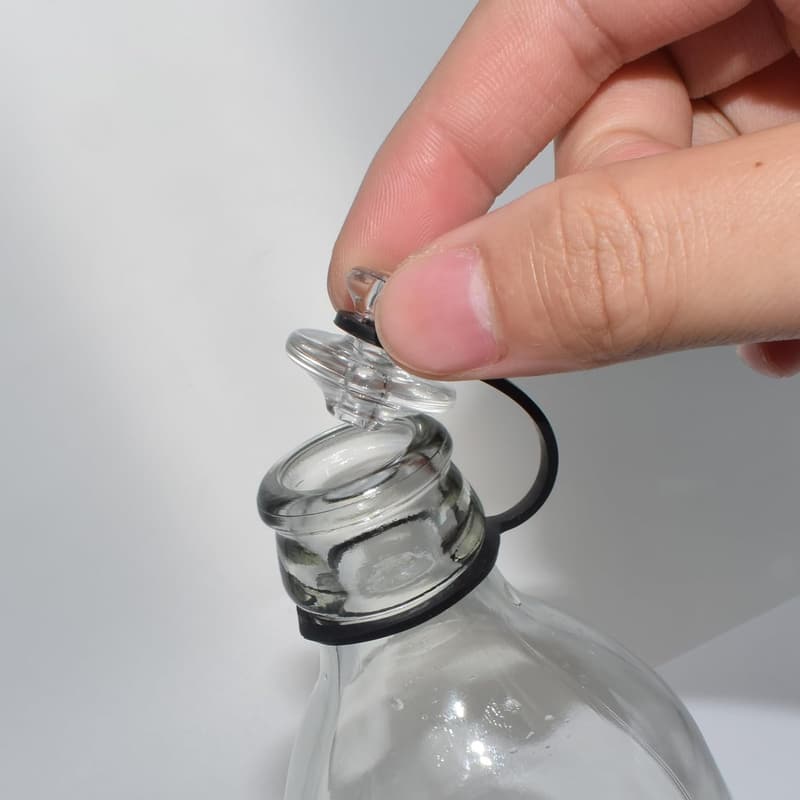 Aromatherapy Bottle Glass Dust Cap - 2-Piece Set, Transparent