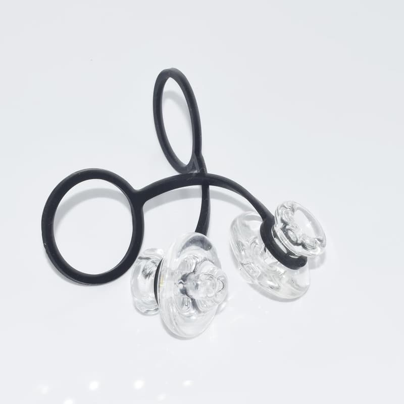 Aromatherapy Bottle Glass Dust Cap - 2-Piece Set, Transparent