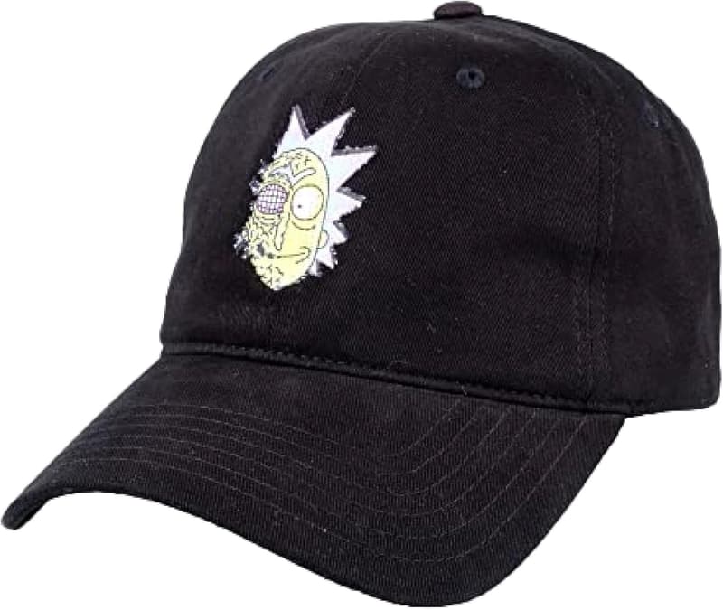 Rick and Morty Adjustable Dad Hat - Black Cotton Cap