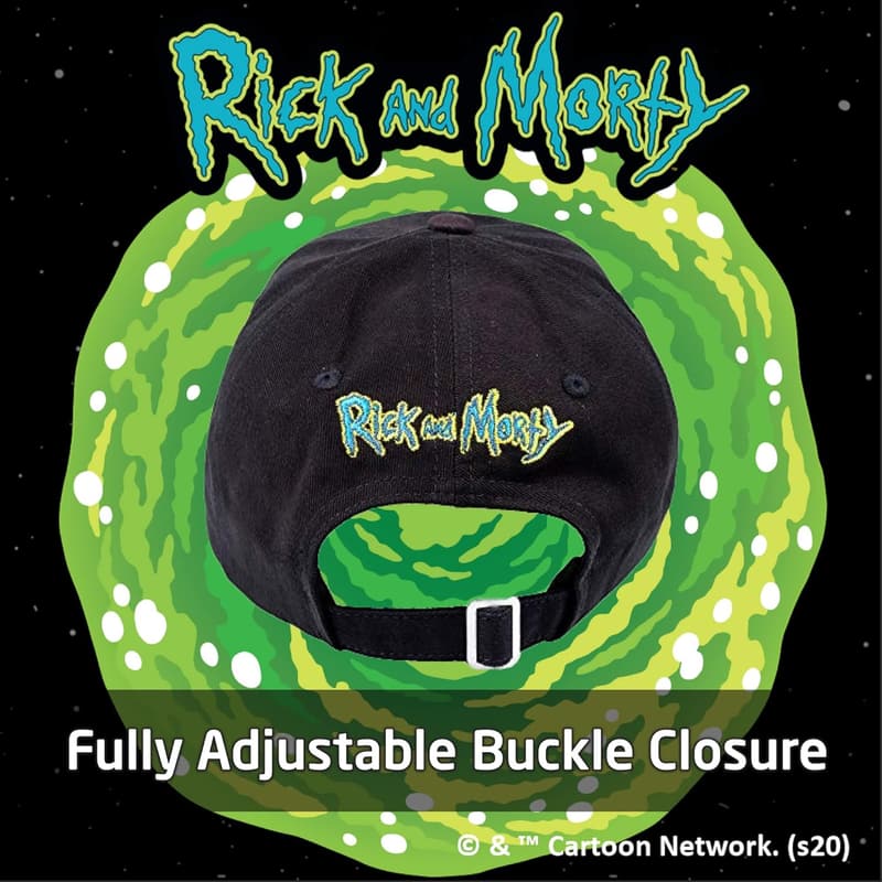 Rick and Morty Adjustable Dad Hat - Black Cotton Cap