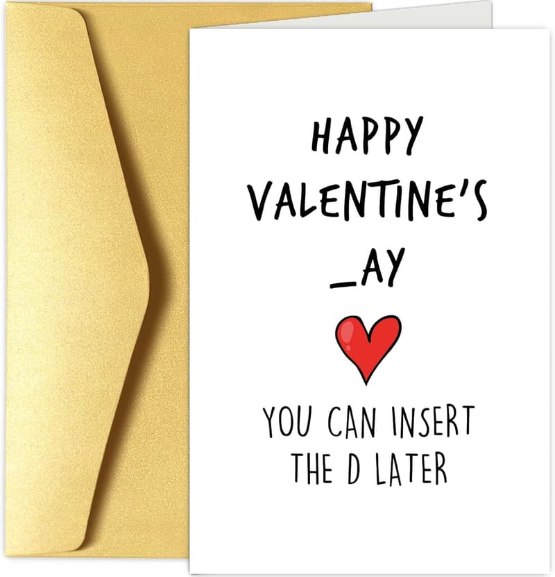 Funny Valentine's Day Card for Him - Rude & Cheeky Design