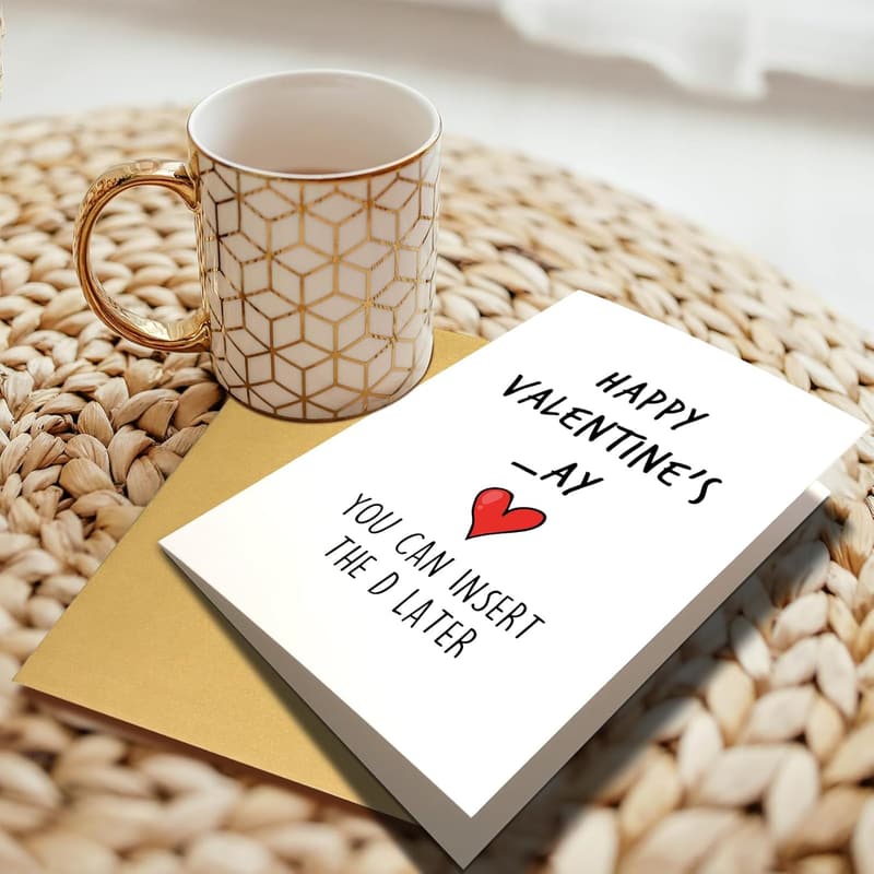 Funny Valentine's Day Card for Him - Rude & Cheeky Design