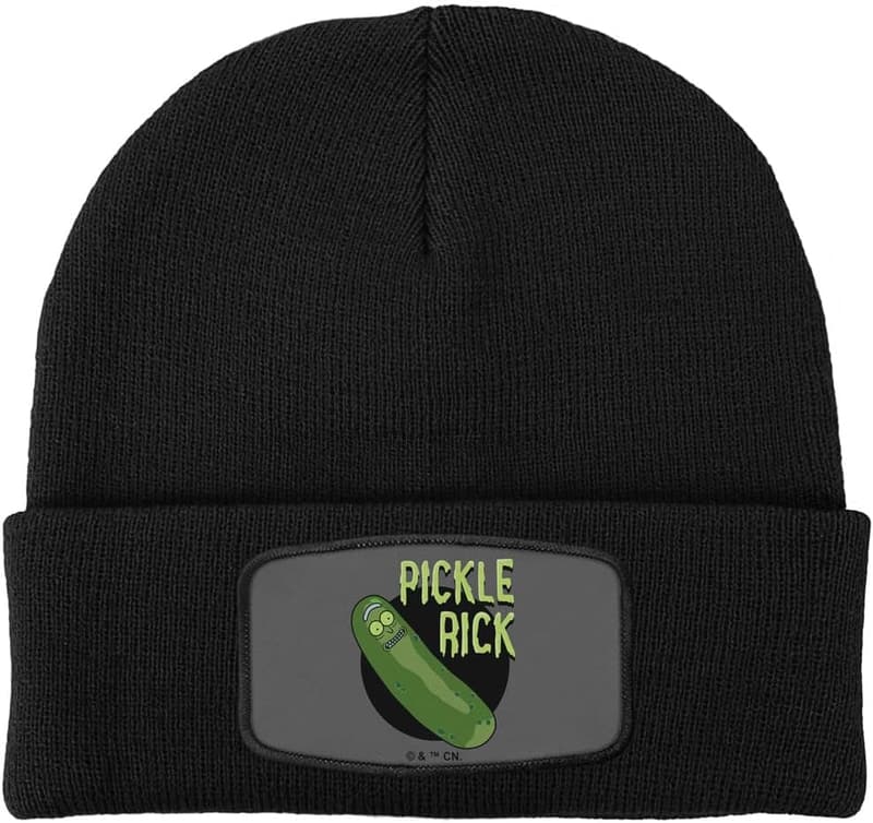Rick and Morty Pickle Rick Beanie - Unisex Knit Patch Hat