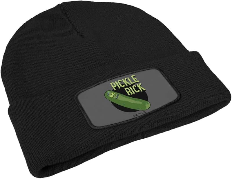 Rick and Morty Pickle Rick Beanie - Unisex Knit Patch Hat