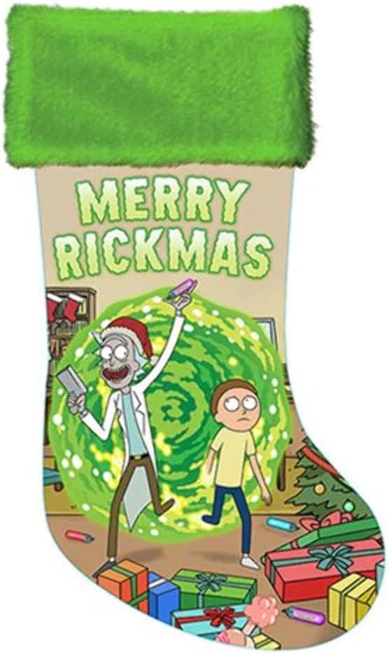 Rick and Morty Satin Christmas Stocking