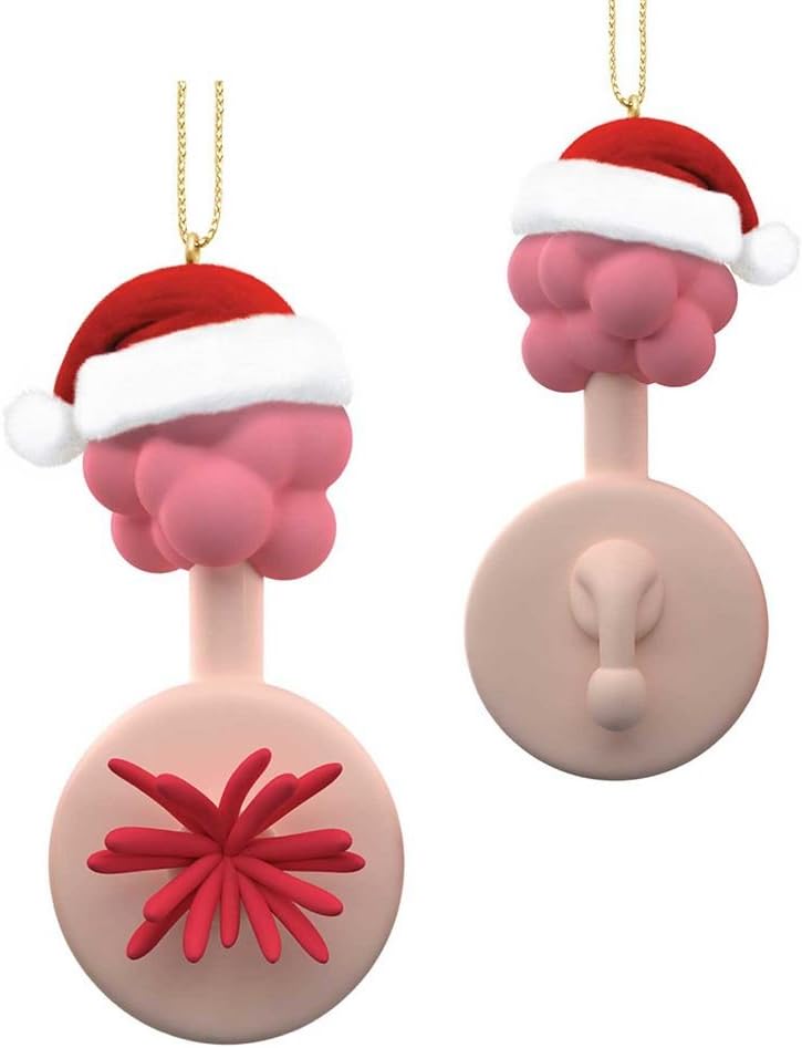 Rick and Morty Plumbus Santa Hat Ornament - Christmas Décor