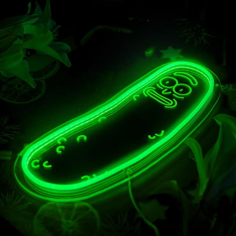 Anime Pickle LED Neon Sign for Man Cave & Game Room Decor