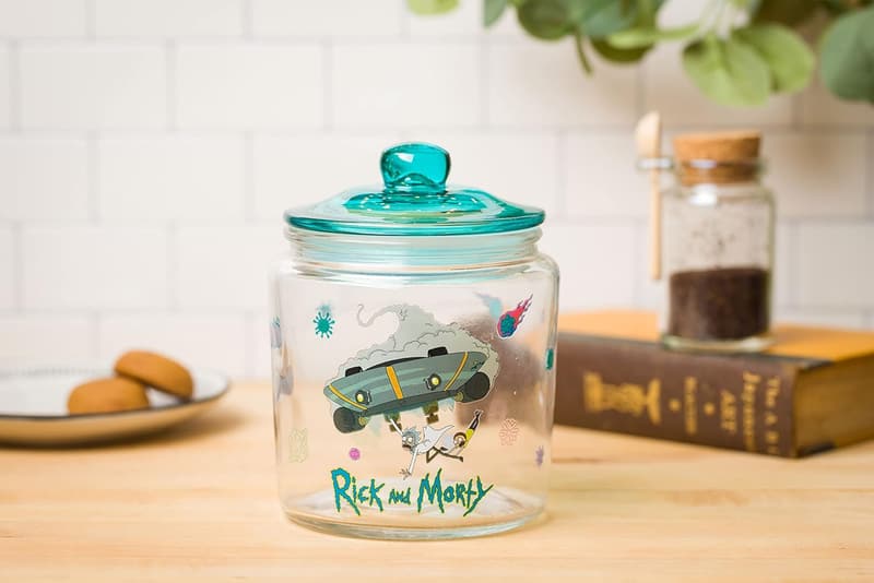 Rick and Morty Glass Cookie Jar with Lid - Small