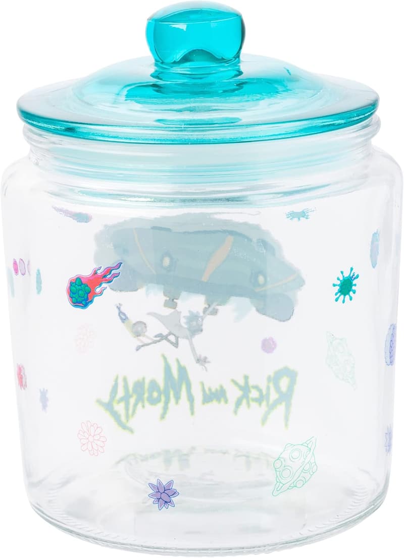 Rick and Morty Glass Cookie Jar with Lid - Small