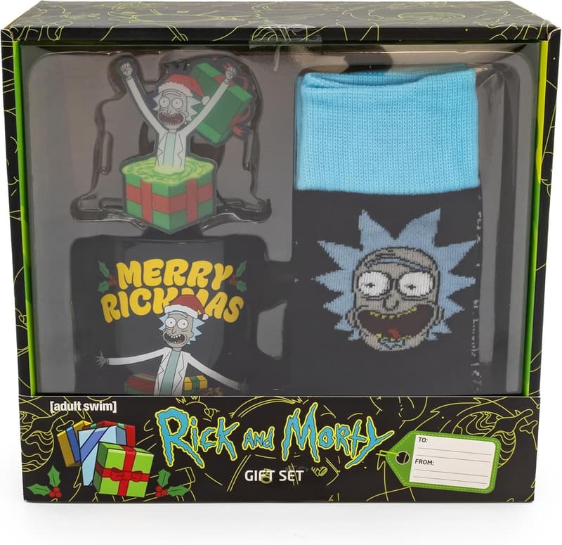 Rick and Morty Merry Rickmas 3-Piece Gift Set