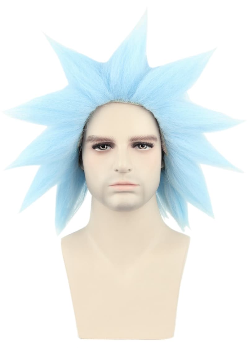 Halloween Blue Short Cosplay Wig for Adults and Kids