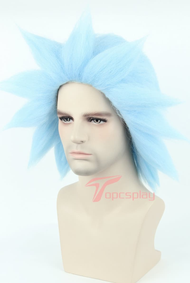 Halloween Blue Short Cosplay Wig for Adults and Kids