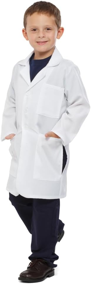 Children's White Doctor Lab Coat - 3/4 Length Costume