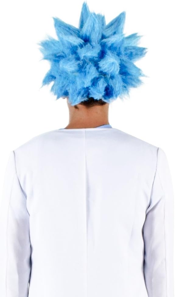 Ricky Sanchez Cosplay Blue Wig and Eyebrow Set for Adults