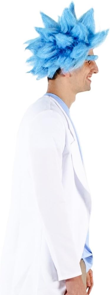 Ricky Sanchez Cosplay Blue Wig and Eyebrow Set for Adults