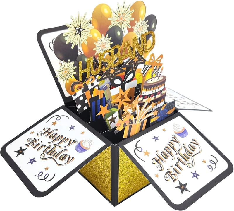 Husband's Birthday 3D Card & Funny Money Box Gift from Wife