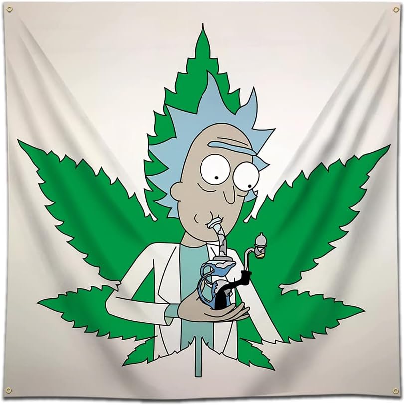 Funny Cartoon Tapestry Wall Banner for Home Aesthetic (36x36in)