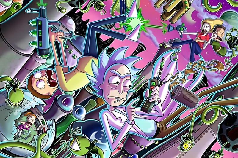 Rick and Morty Animated TV Art Poster - 36x24 inches