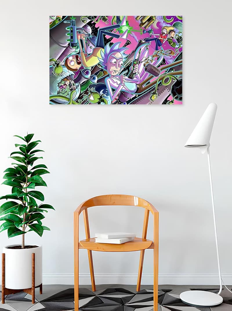 Rick and Morty Animated TV Art Poster - 36x24 inches