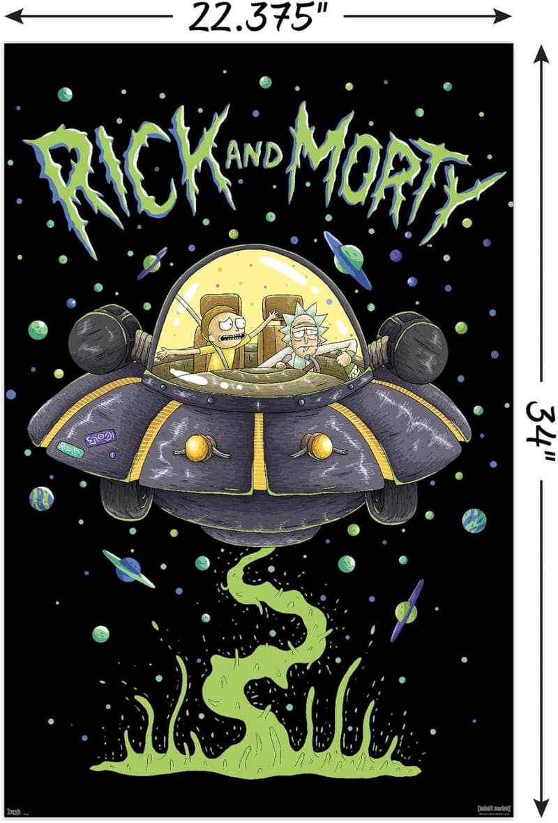 Rick and Morty Ship Wall Poster, 22.375