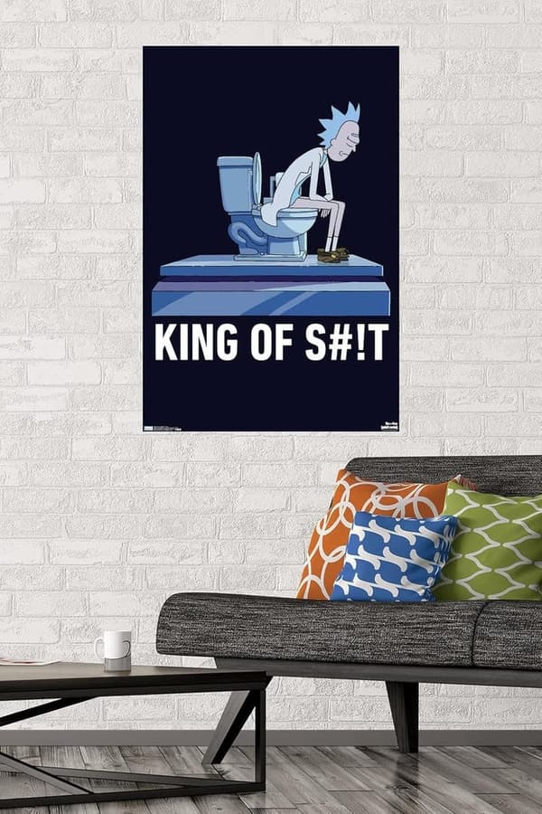 Rick and Morty Toilet Wall Poster - Unframed 22.375