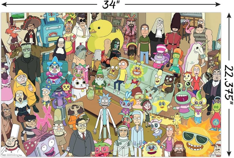 Rick and Morty Group Wall Poster, 22.375