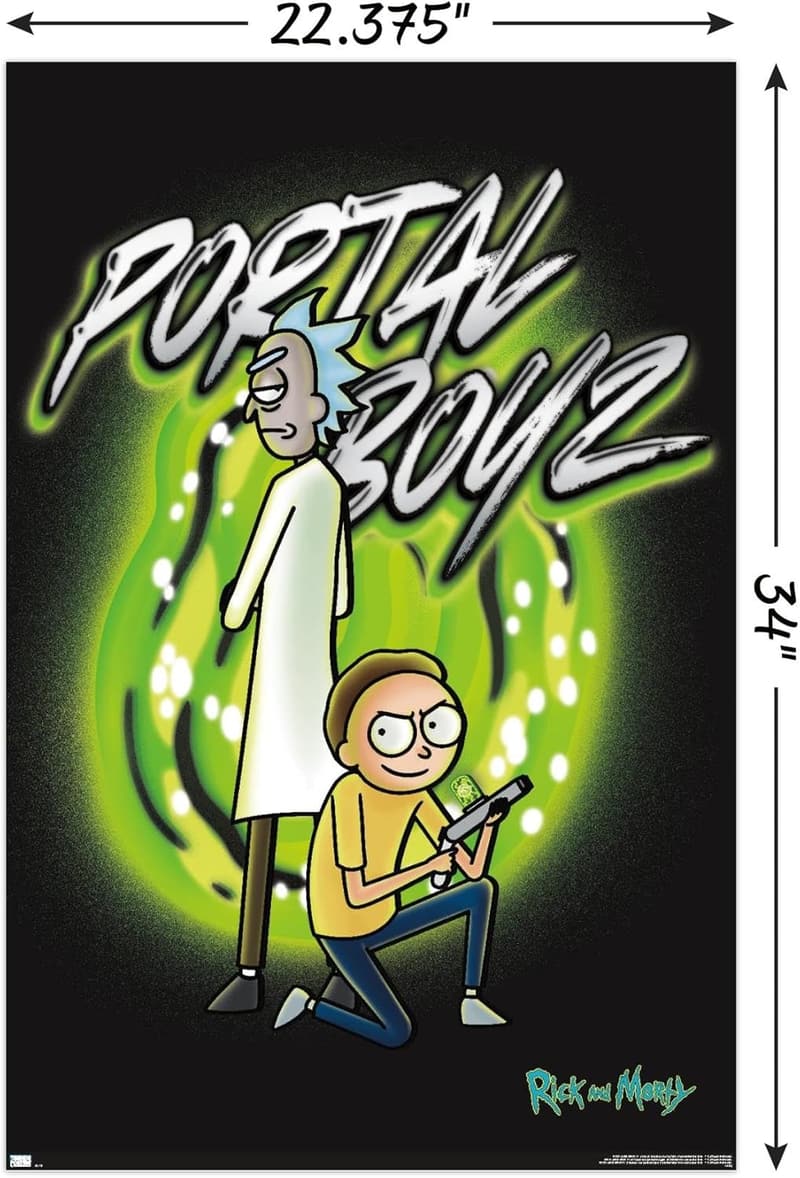 Rick and Morty Portal Boyz Wall Poster, 34