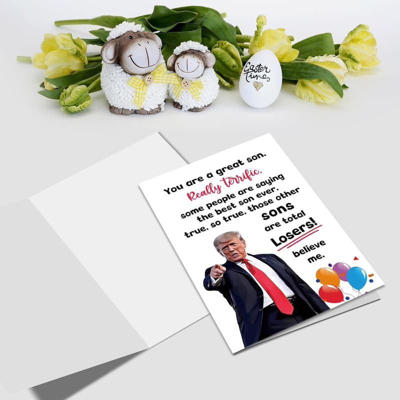 Funny Trump Birthday Card for Sons - Humorous Father's Day Card