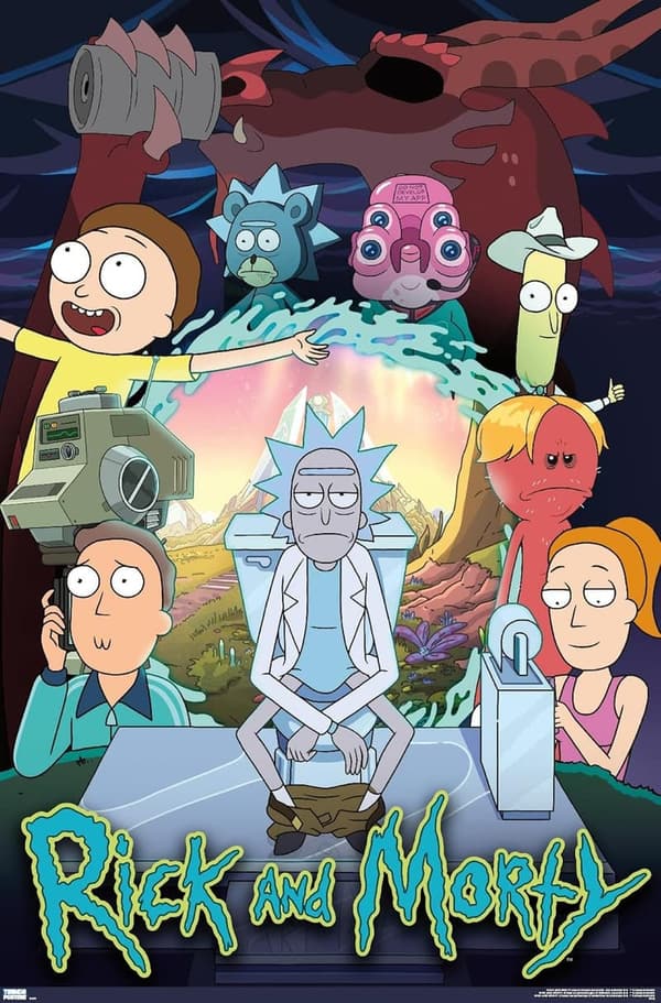Rick and Morty Season 4 Group Unframed Wall Poster - 22.375