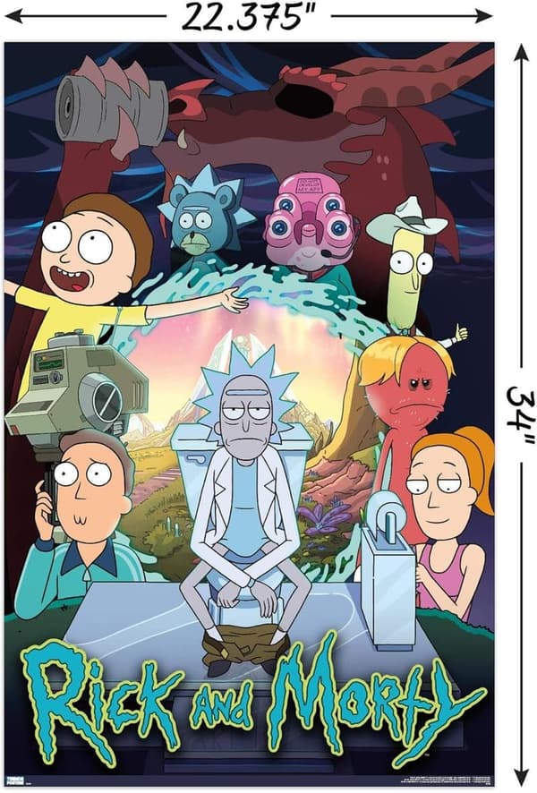 Rick and Morty Season 4 Group Unframed Wall Poster - 22.375