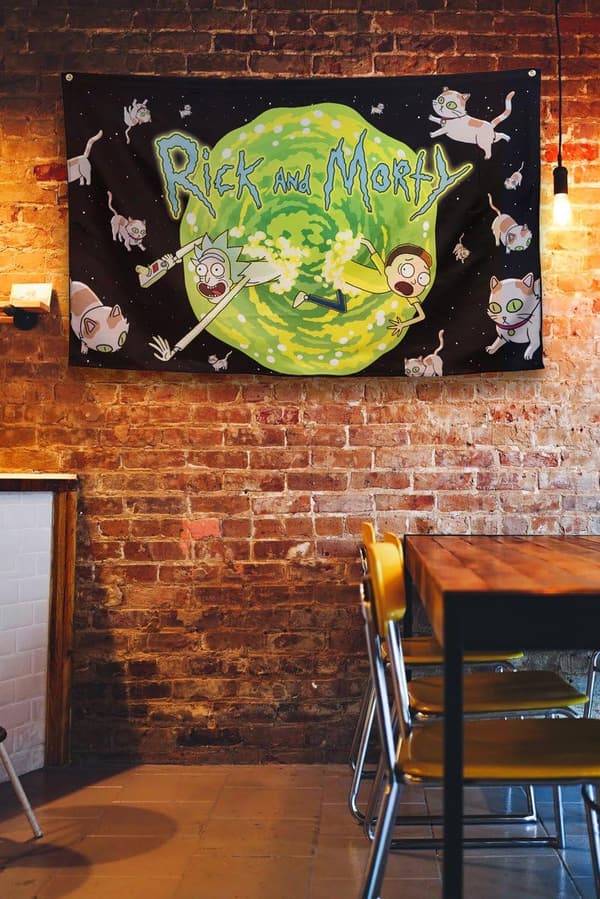 Rick and Morty Portal & Cats Wall Banner - 30