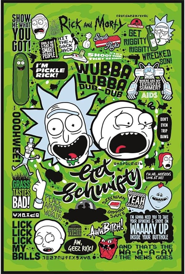 Rick and Morty Quotes Maxi Poster - Multi-Color, 61 x 91.5 cm