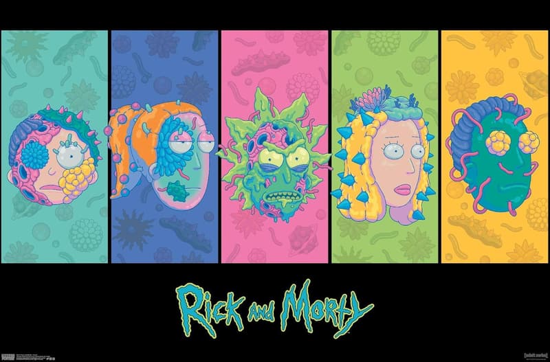 Rick and Morty Faces Wall Poster - Unframed 34