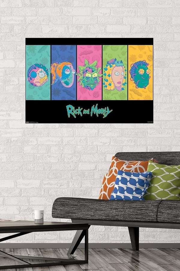 Rick and Morty Faces Wall Poster - Unframed 34