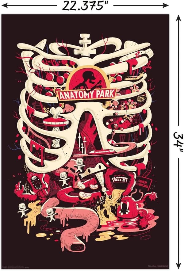 Rick and Morty Anatomy Park Wall Poster - Unframed, 34 x 22.4 in