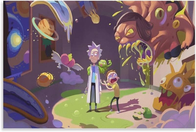 Rick and Morty Canvas Art Print - Modern 12x18