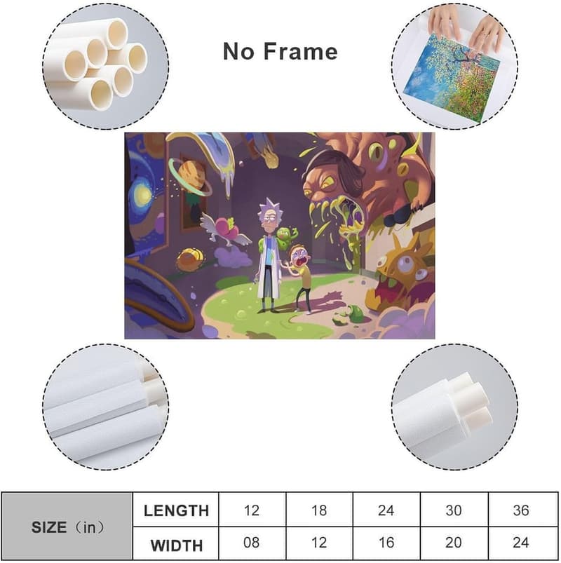 Rick and Morty Canvas Art Print - Modern 12x18